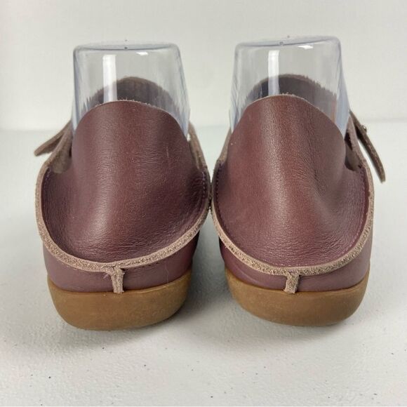 Woman’s Purple Leather Japanese Mary Jane Flats Minimalist Simplistic Size 39 - Picture 3 of 13